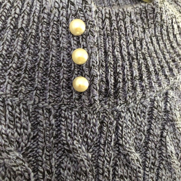 Karen Scott Purple Cable-Knit Sweater - Picture 5 of 6
